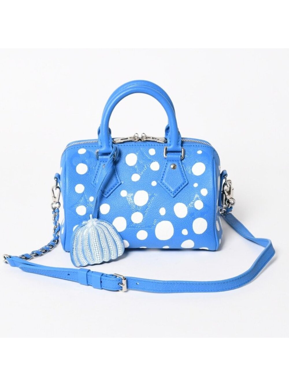 Louis Vuitton Shoulder Bag Speedy Bandouliere 20 2-Way Blue White Silver